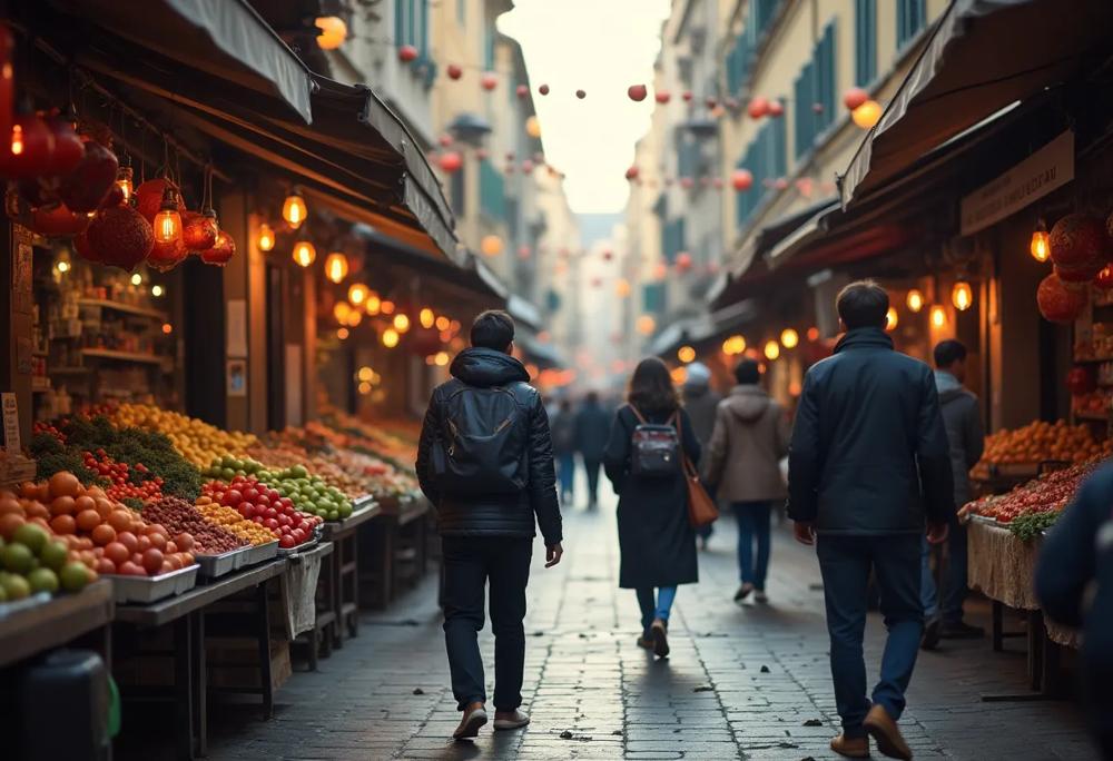 Market scene
